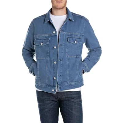 Image of Replay Jacket Denim jacket, Men&#039;s, Size: XL, Medium blue