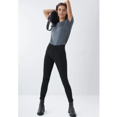 Image of Salsa Jeans Faith PUSH IN Capri Skinny Fit Black, Women&#039;s, Size: 23x30, Black