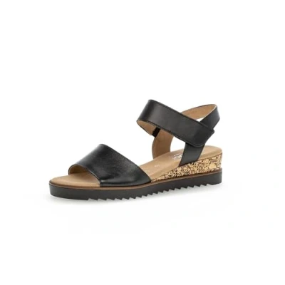 Image of Gabor Comfort Wedge sandals, Women&#039;s, Size: 8, Black Leather