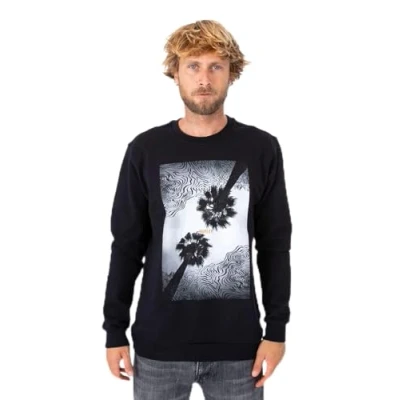Image of Hurley Unisex U Oceancare Photoprint Fleece Crew Sweatshirt
