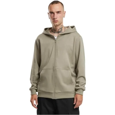 Image of Urban Classics COZY ZIP Zipup sweatshirt, Men&#039;s, Size: XXL, Palegreen