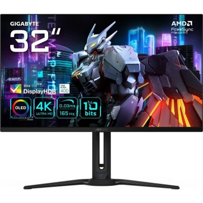 Image of GIGABYTE AORUS FO32U 4K Ultra HD 31.5&quot; QD OLED Gaming Monitor Black, Black
