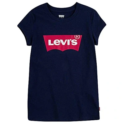 Image of Levi&#039;s Batwing TEE Print Tshirt for kids, Size: 5y, Peacoat/tea tree pink