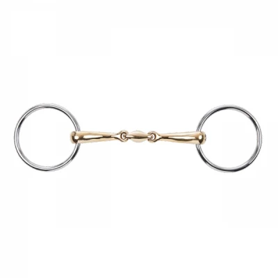 Image of Busse Double Jointed Anatomical Loose Ring Snaffle Kaugan 14 mm