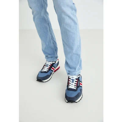 Image of Pepe Jeans Kingston Heritage Trainers, Men&#039;s, Size: 9, Navy Leather and textile