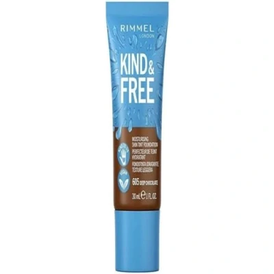 Image of Rimmel Kind and Free Skin Tint Moisturising Foundation 30ml (Various Shades) Deep Chocolate