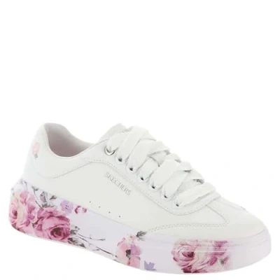 Image of Skechers Women&#039;s Cordova Classic Painted Flora Sneaker, White, 6.5 UK