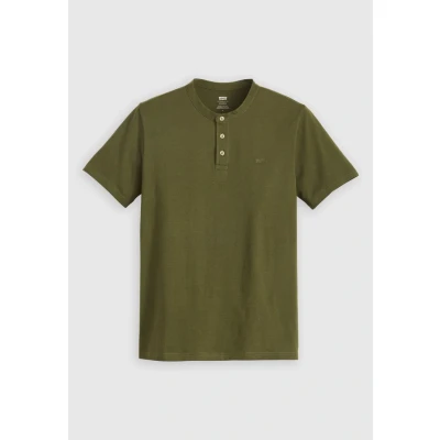 Image of Levi&#039;s Henley Basic Tshirt, Men&#039;s, Size: XL, Olive night