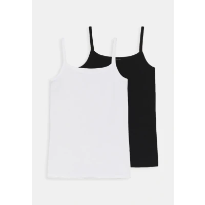 Image of Schiesser Organic Cotton Teens Spaghetti TOPS 95/5 2 PACK Undershirt for kids, Size: 8 9y, Multi coloured