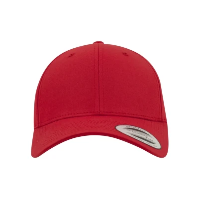 Image of Flexfit Curved Classic Snapback Cap, Size: One Size, Red