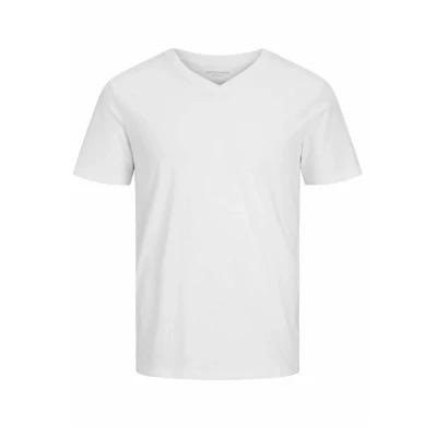 Image of Jack &amp; Jones Vausschnitt Basic Tshirt, Men&#039;s, Size: Medium, White