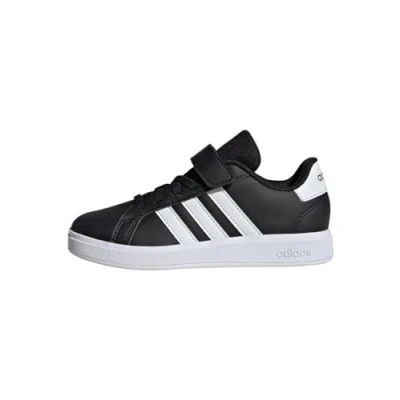 Image of adidas Performance Grand Court Multicourt tennis shoes for kids, Size: 13K, core black cloud white Textile/synthetics