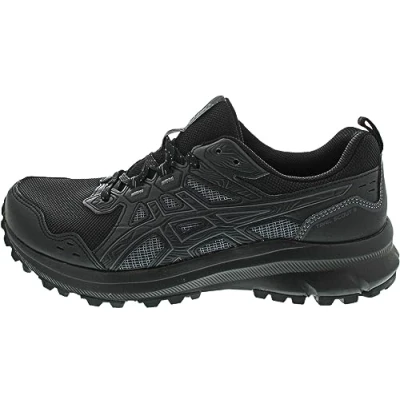 Image of Asics Trail Scout 3 running shoes, Men&#039;s, Size: 6.5, Black Imitation leather/ textile