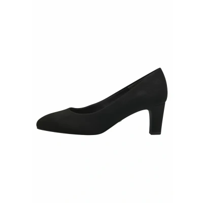 Image of Tamaris Damen Pumps Textil Blockabsatz Vegan; BLACK, EU 40
