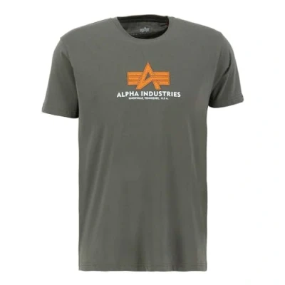 Image of ALPHA INDUSTRIES Basic T Rubber Shirt for Men, Dark Olive, XXL