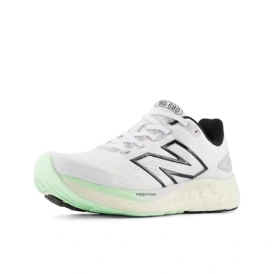 Image of New Balance Women&#039;s 680 Sneaker, White, 6.5 UK