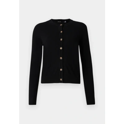 Image of Vero Moda Vmsaba Plain O NECK Cardigan Cardigan, Women&#039;s, Size: Medium, Black