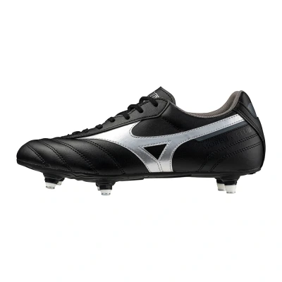 Image of Mizuno MORELIA II CLUB SI Football Shoes Black/galaxy silver/dark shadow Women/Men Size 6,5
