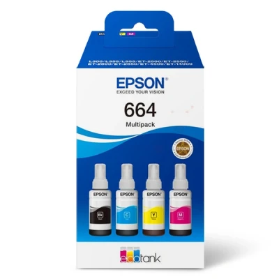 Image of Epson EcoTank 664 Genuine Multipack Ink Bottles