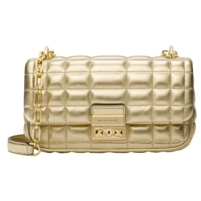 Image of Michael Kors Tribeca Chain Across body bag Pale goldcoloured, Women&#039;s, Size: One Size, gold coloured