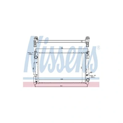 Image of Radiator, engine cooling NISSENS 61915