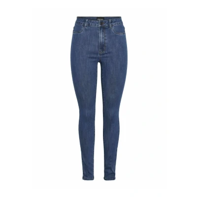 Image of Pieces Pcdea HW Jeggings, Women&#039;s, Size: 8x30, Medium blue denim