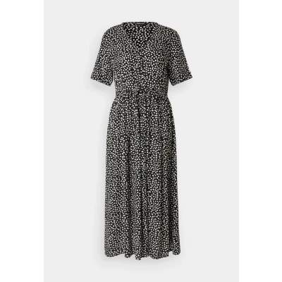 Image of Pieces Pctala String TIE MIDI Dress Shirt dress, Women&#039;s, Size: XS, Black