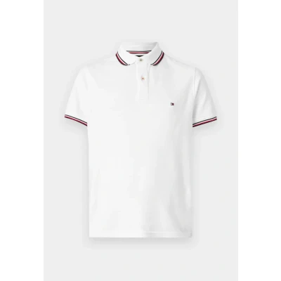 Image of Tommy Hilfiger Men&#039;s Core Tipped Slim Polo Mw0mw13080 S/S Polos, White (White), XXL