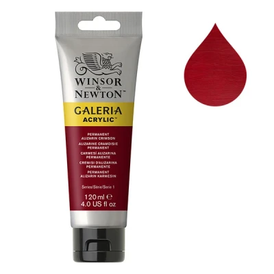 Image of Winsor &amp; Newton 120ml Galeria Acrylic Paint Permanent Aliz Crimson