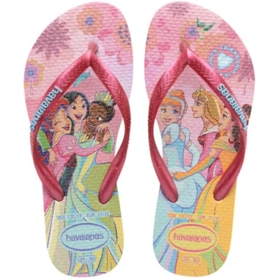 Image of Havaianas Princess Tbar sandals for kids, Size: 33 34, Pink glow shoes