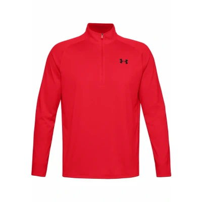 Image of Under Armour ZIP Long sleeved top, Men&#039;s, Size: Medium, Dark red