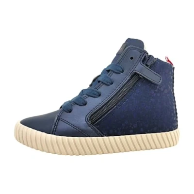 Image of Geox Girl&#039;s J Mirroless Sneaker, Blue, 5 UK Child