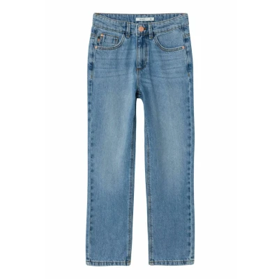 Image of Name it Straight leg jeans for kids, Size: 1.5 2y, Medium blue denim