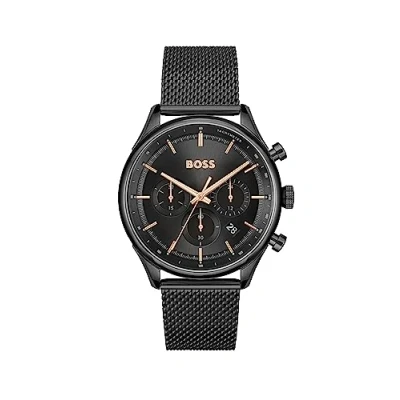 Image of BOSS Gregor Chronograph watch, Men&#039;s, Size: One Size, All black