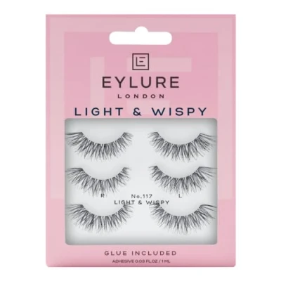 Image of Eylure False Lashes Fluttery Light No. 117 Multipack