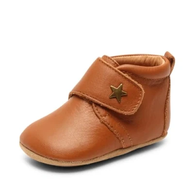 Image of Bisgaard BABY STAR Unisex First shoes for kids, Size: 7K, Cognac Leather