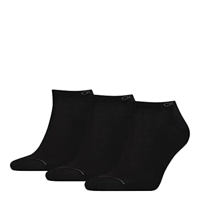 Image of Calvin Klein Underwear MEN Sneaker 3 PACK Socks, Men&#039;s, Size: One Size, Black