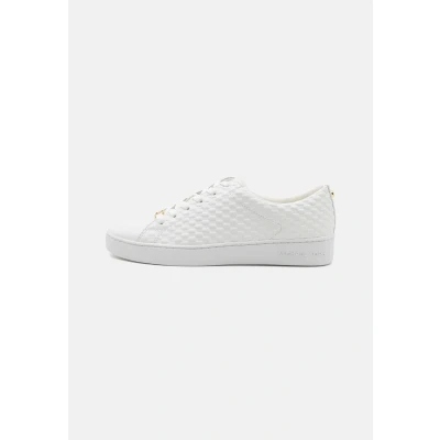 Image of Michael Kors Women&#039;s Keaton Lace Up Sneaker, Optic White, 5.5 UK