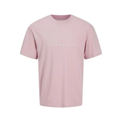 Image of JACK &amp; JONES Men&#039;s Jjestar Jj Tee SS Noos T Shirt (Pack of 1), Pink Nectar, S
