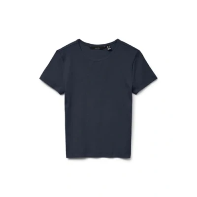 Image of Vero Moda Women&#039;s Vmchloe Ss Short Top Ga JRS Noos T Shirt, Blazer Navy, XS