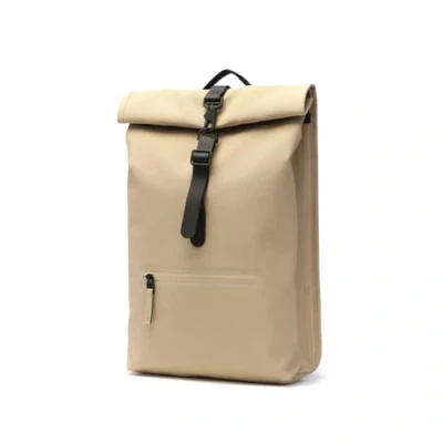 Image of Rains Rolltop Rucksack, Size: One Size, Sand