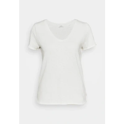 Image of Marc O&#039;Polo Denim Short Sleeve V NECK Basic Tshirt, Women&#039;s, Size: XS, Scandinavian white