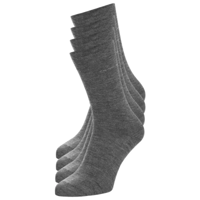 Image of camano SOFT WOOL 4 PACK Socks, Size: 6 8, Light grey/light grey