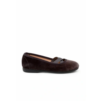 Image of Pisamonas Velvet Ballet Style Flats Size 8.5 Color Grey