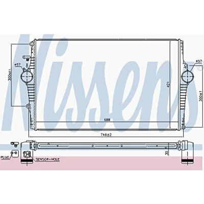 Image of Intercooler, charger NISSENS 969001