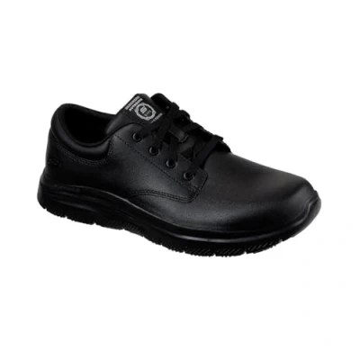 Image of Skechers FLEX Advantage SR Fourche Casual laceups, Men&#039;s, Size: 6, Black Leather