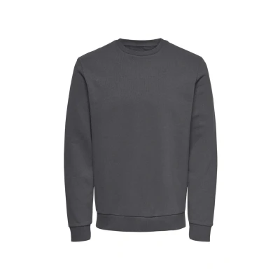 Image of Only &amp; Sons Onsceres CREW NECK Sweatshirt, Men&#039;s, Size: XS, Grau