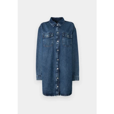 Image of Noisy May Nmalva Dress denim dress, Women&#039;s, Size: 8, Medium blue