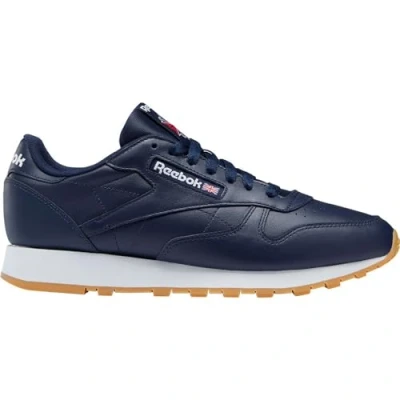 Image of Reebok Classic Leather Unisex Trainers, Size: 5.5, Blue