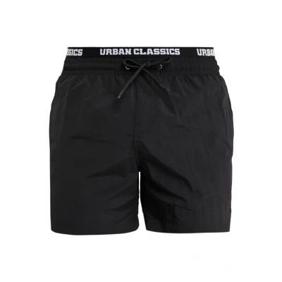 Image of Urban Classics TWO IN ONE SWIM Swimming shorts, Men&#039;s, Size: Large, Black/white